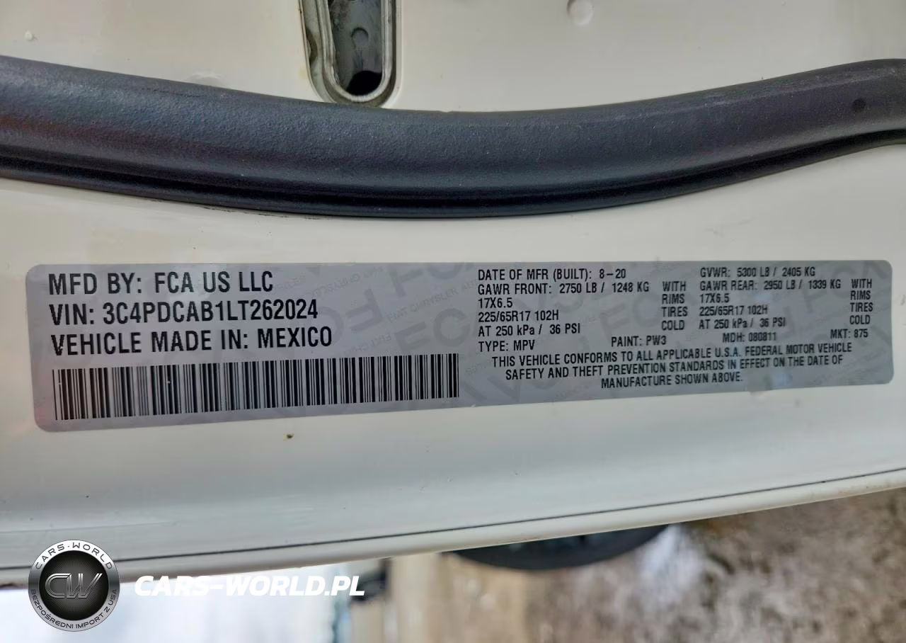 2020 Dodge Journey Se VIN:3C4PDCAB1LT262024 - 13