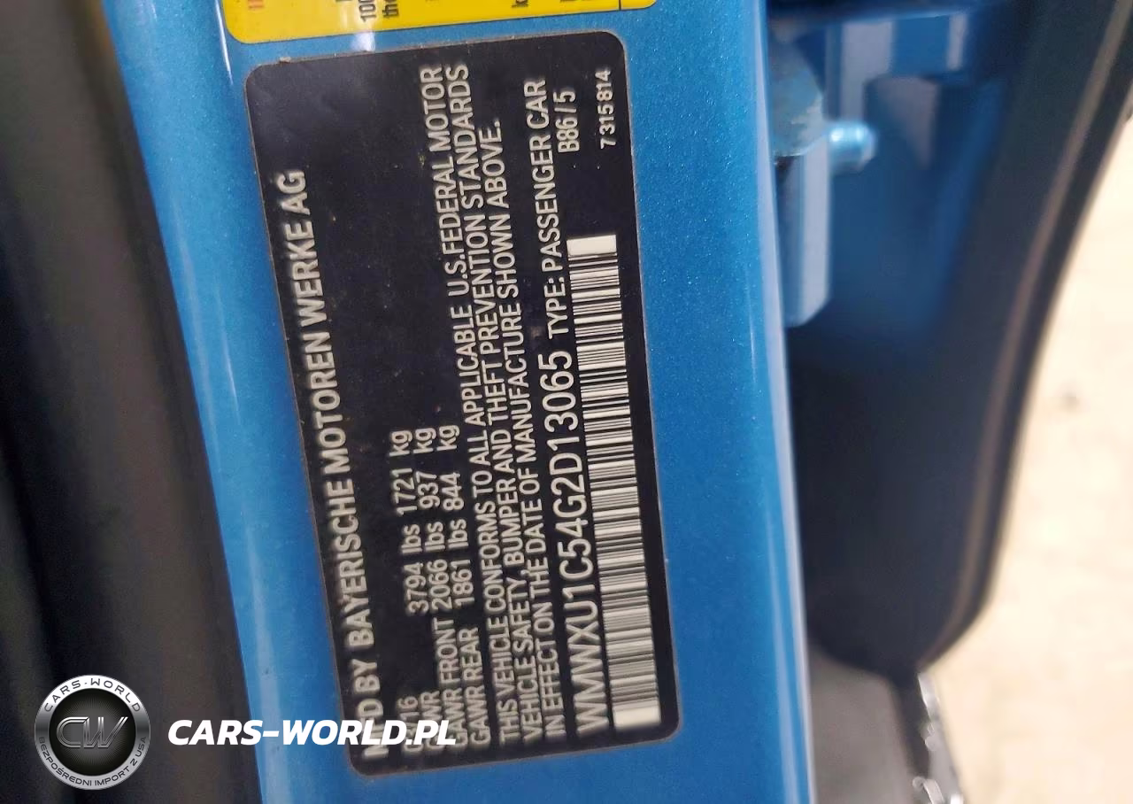 2016 Mini Cooper VIN:WMWXU1C54G2D13065 - 13
