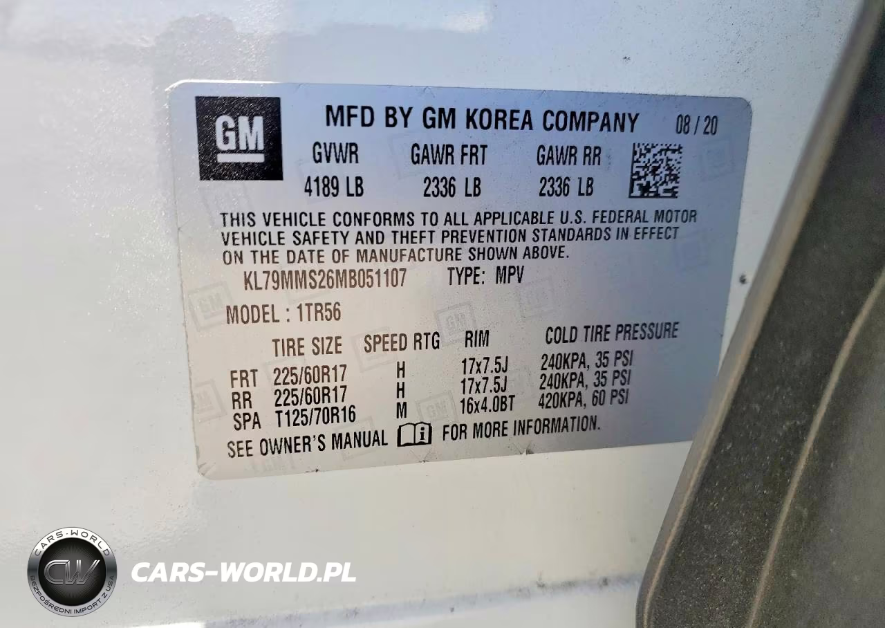 2021 Chevrolet Trailblazer Ls VIN:KL79MMS26MB051107 - 12