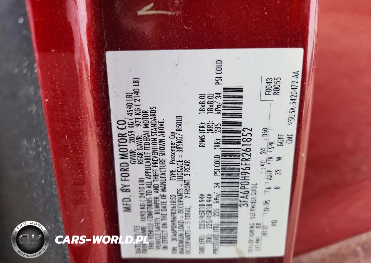 2015 Ford Fusion Se VIN:3FA6P0H96FR261852 - 12