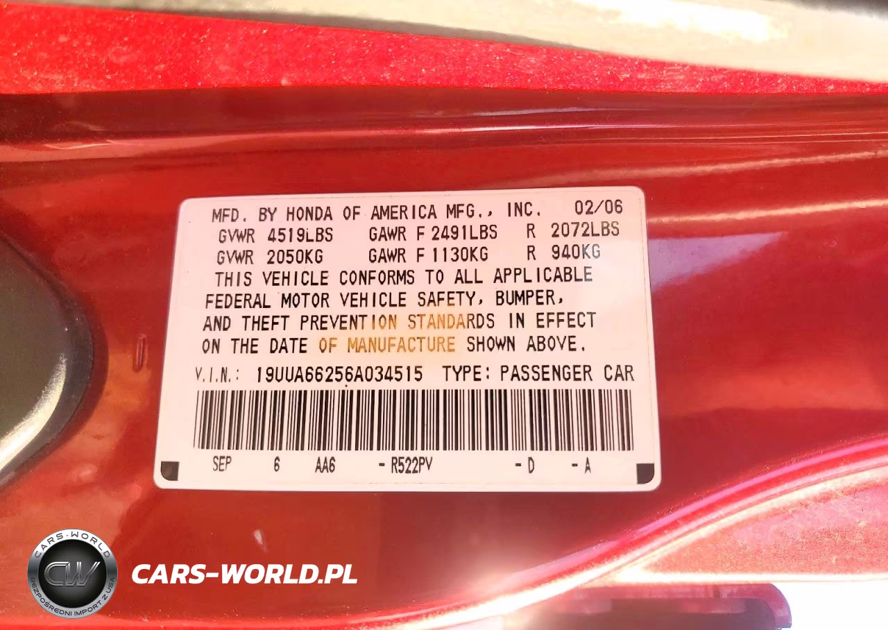2006 Acura 3.2Tl VIN:19UUA66256A034515 - 13