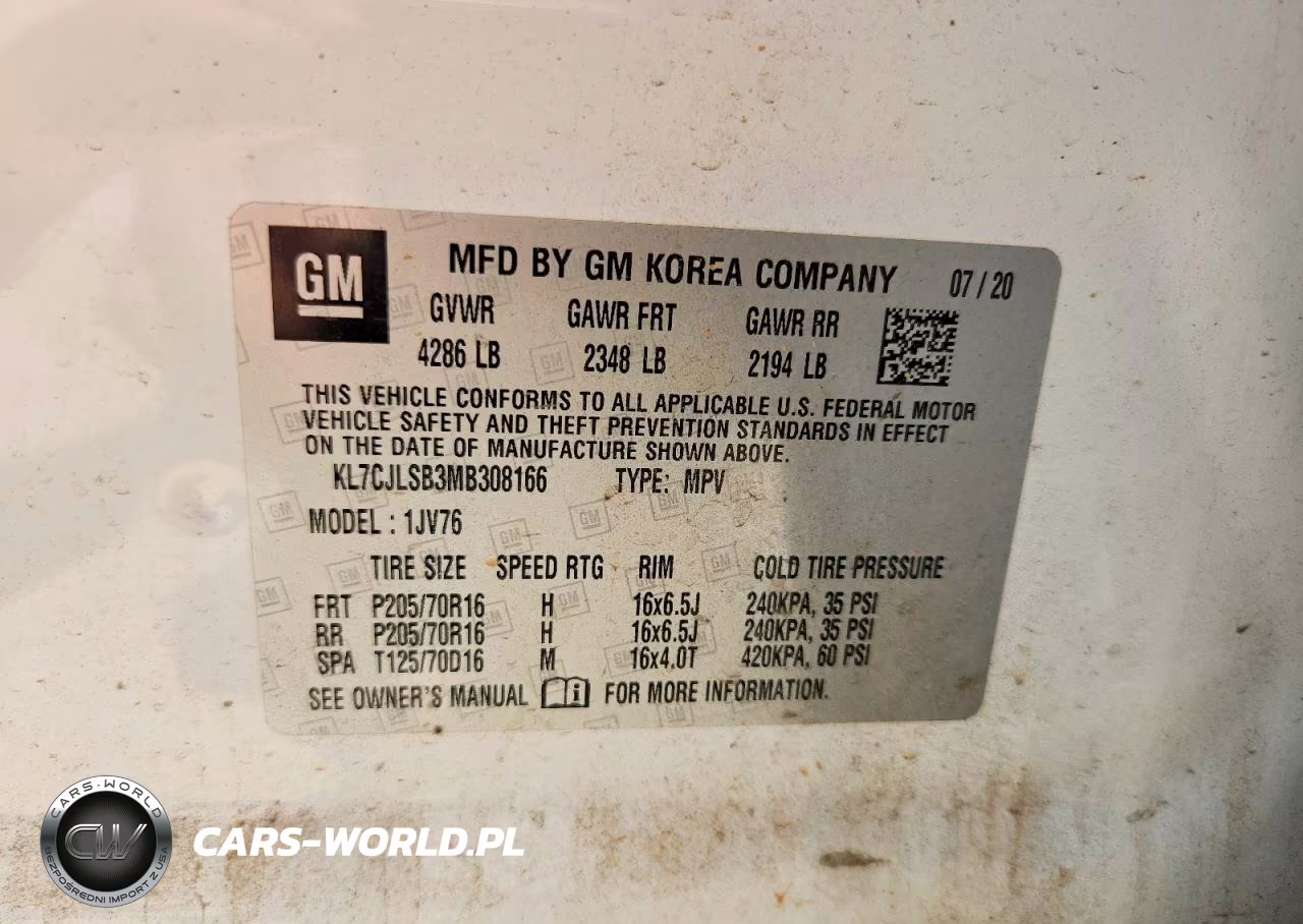 2021 Chevrolet Trax 1Lt VIN:KL7CJLSB3MB308166 - 13