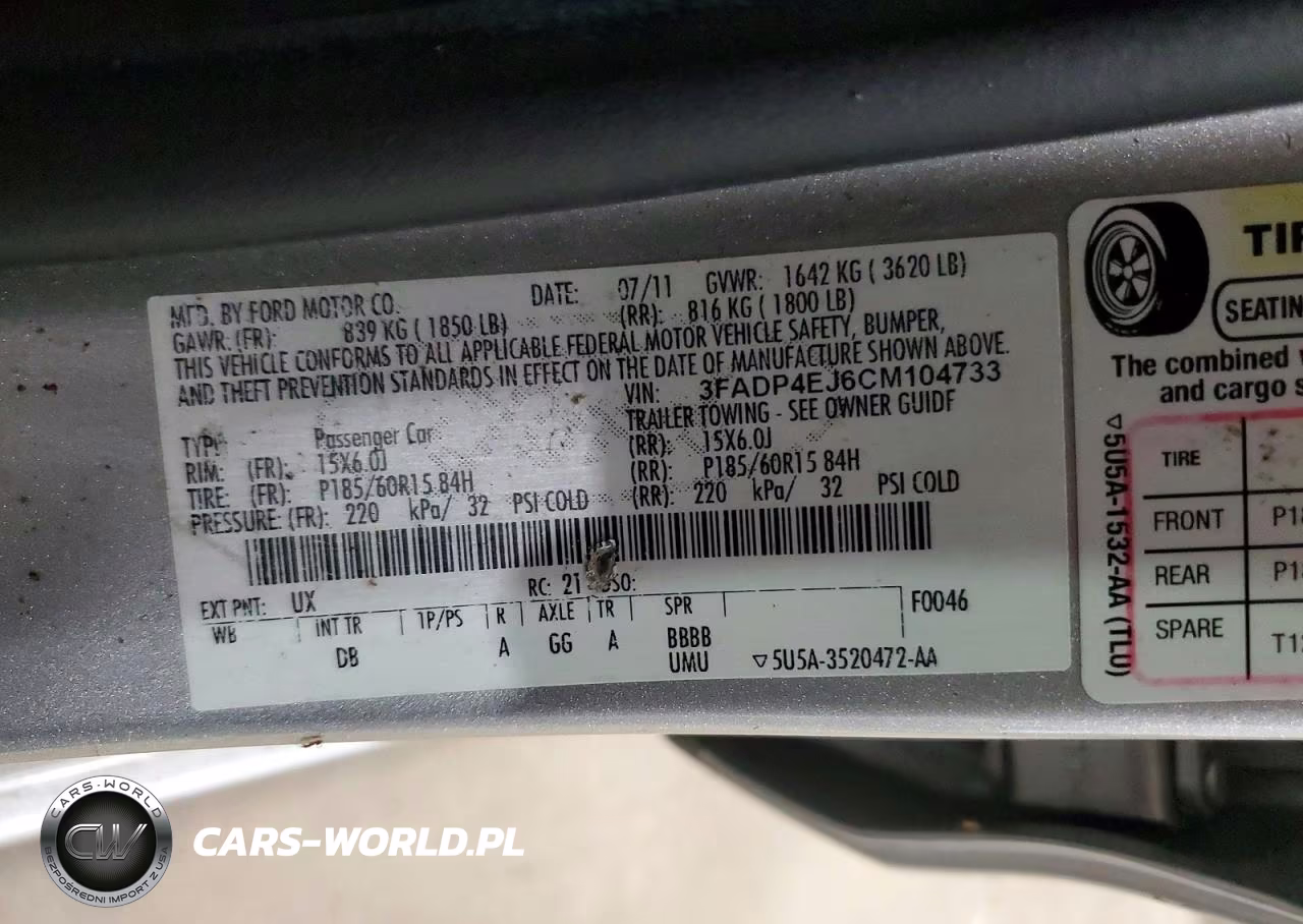2012 Ford Fiesta Se VIN:3FADP4EJ6CM104733 - 13