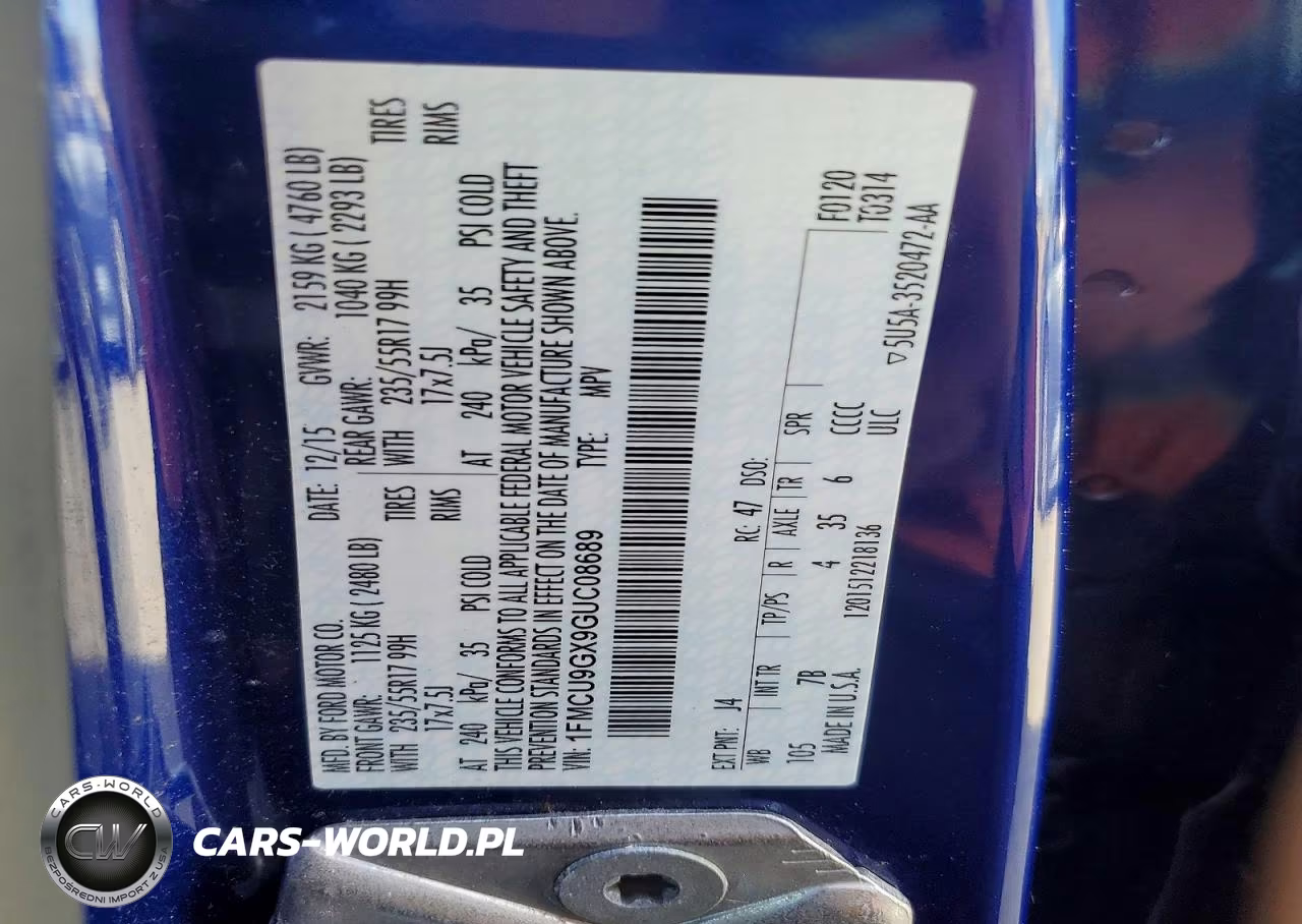 2016 Ford Escape Se VIN:1FMCU9GX9GUC08689 - 13