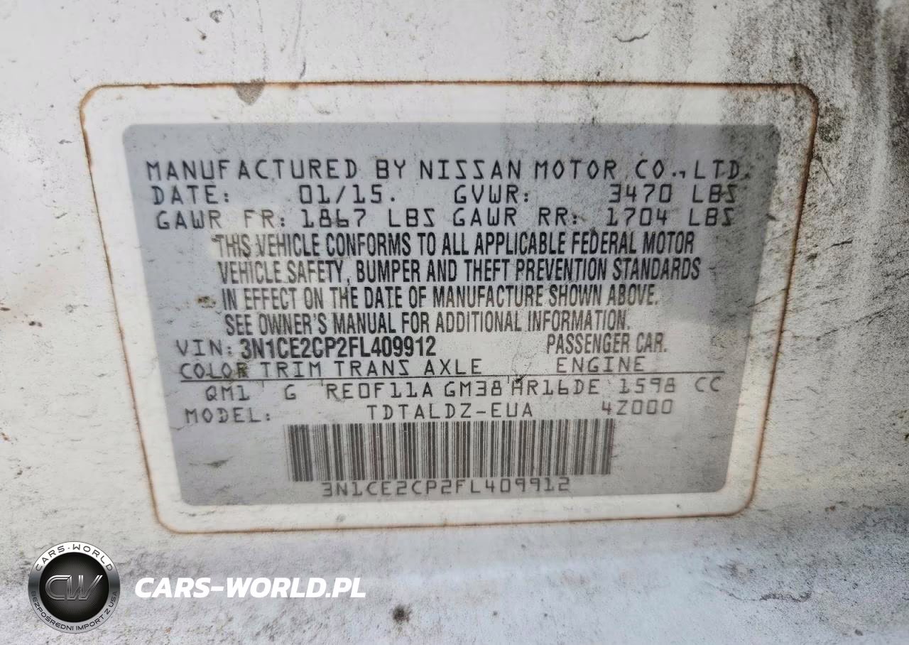 2015 Nissan Versa Note Sv VIN:3N1CE2CP2FL409912 - 13