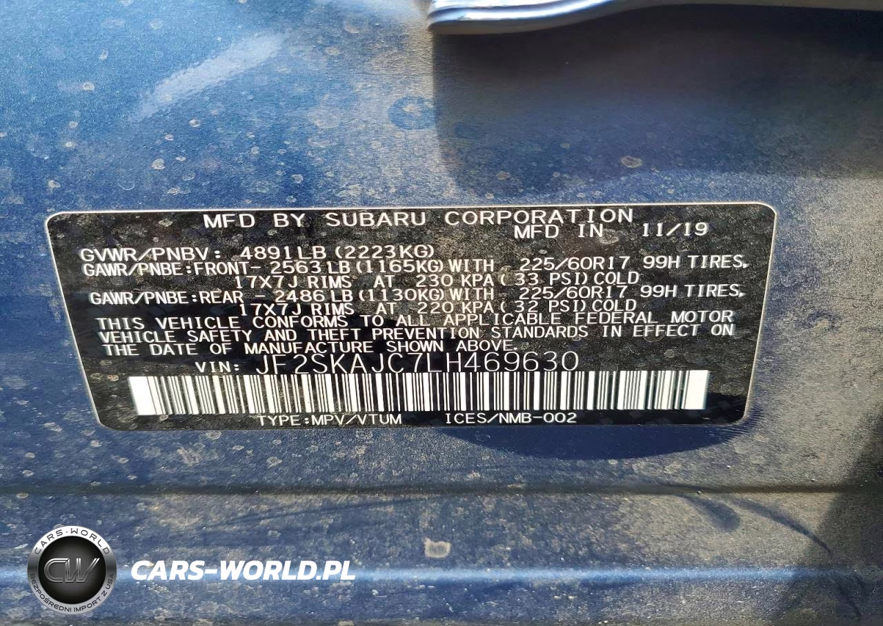 2020 Subaru Forester Premium VIN:JF2SKAJC7LH469630 - 13