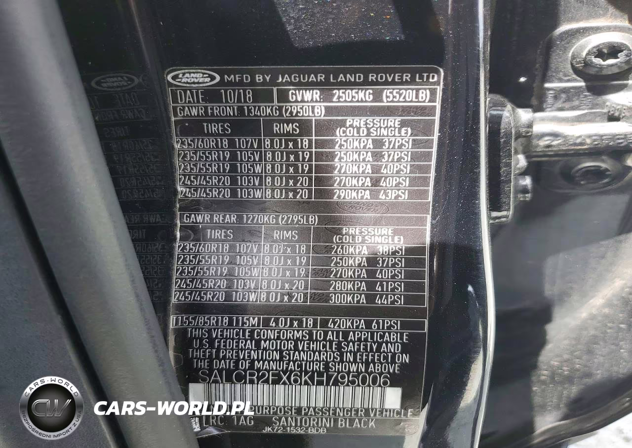 2019 Land Rover Discovery Sport Hse VIN:SALCR2FX6KH795006 - 12