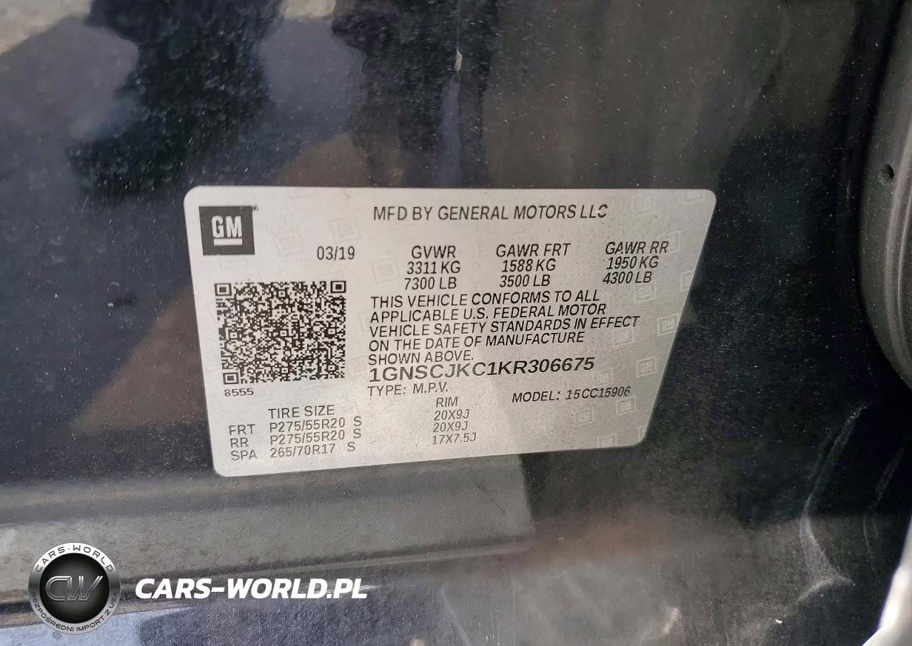 2019 Chevrolet Suburban C1500 Premier VIN:1GNSCJKC1KR306675 - 13
