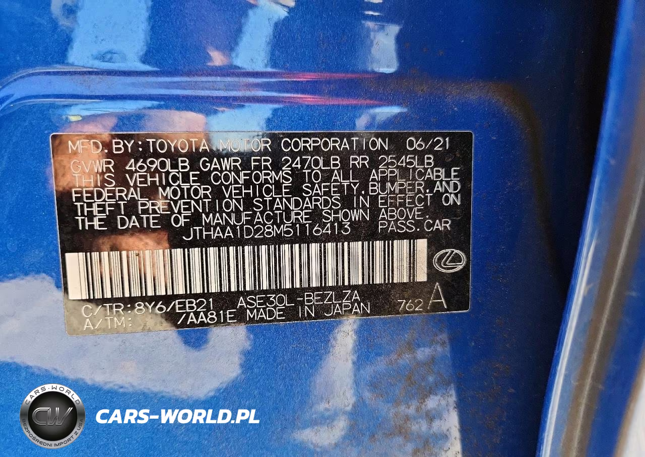 2021 Lexus Is 300 VIN:JTHAA1D28M5116413 - 12