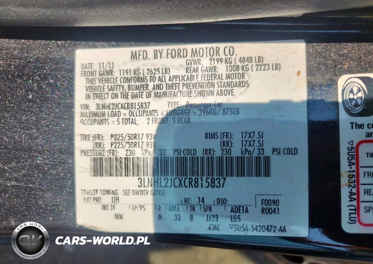 2012 Lincoln Mkz VIN:3LNHL2JCXCR815837 - 12
