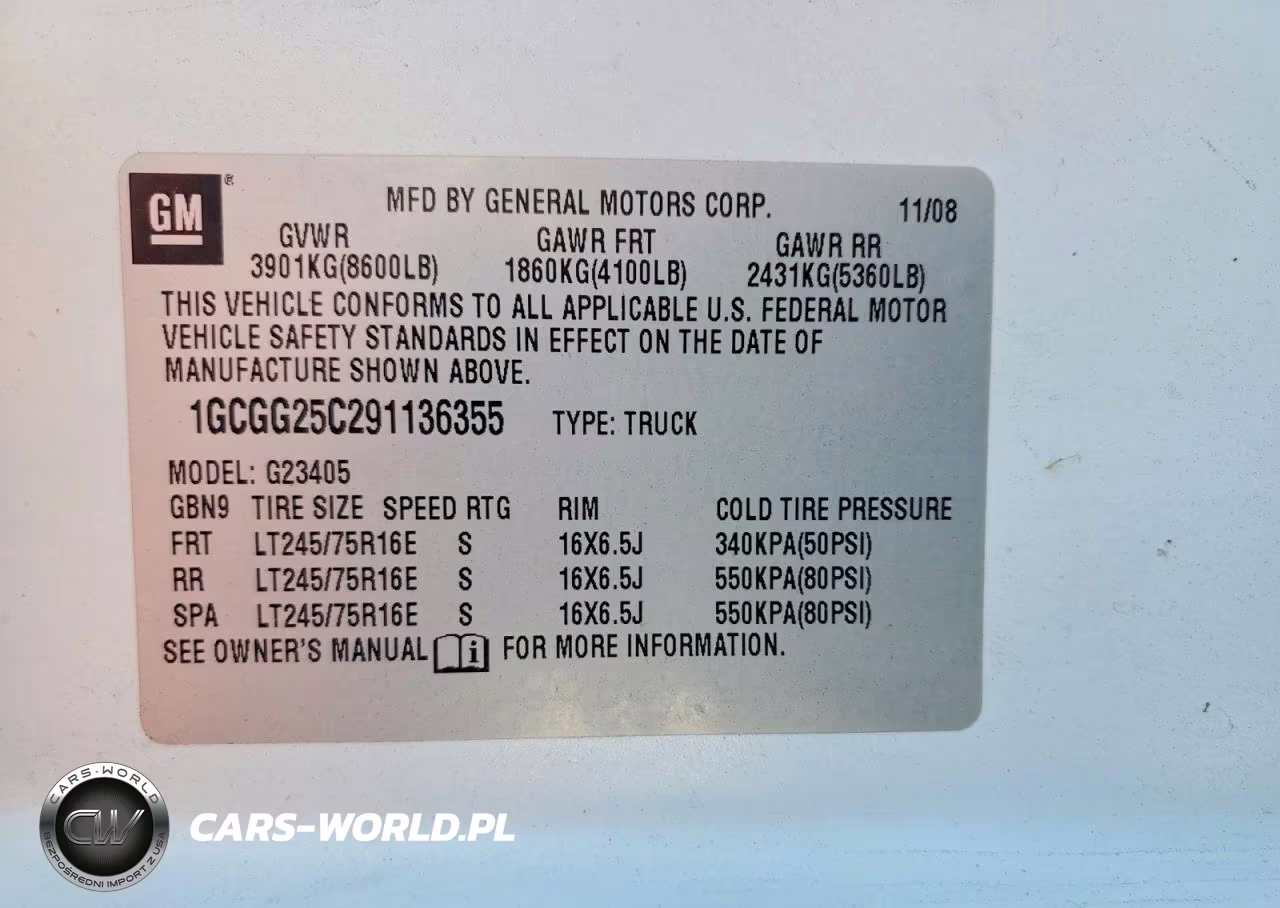 2009 Chevrolet Express G2500 VIN:1GCGG25C291136355 - 13