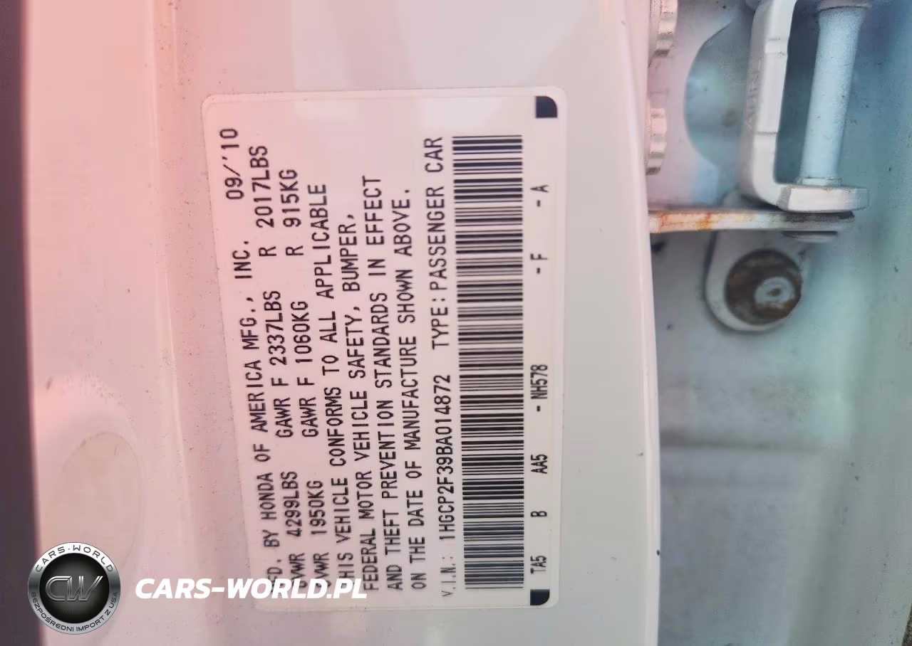 2011 Honda Accord Lx VIN:1HGCP2F39BA014872 - 13