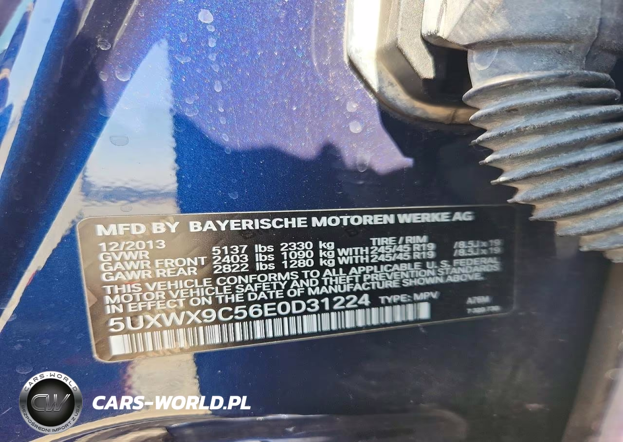 2014 BMW X3 xDrive28I VIN:5UXWX9C56E0D31224 - 13