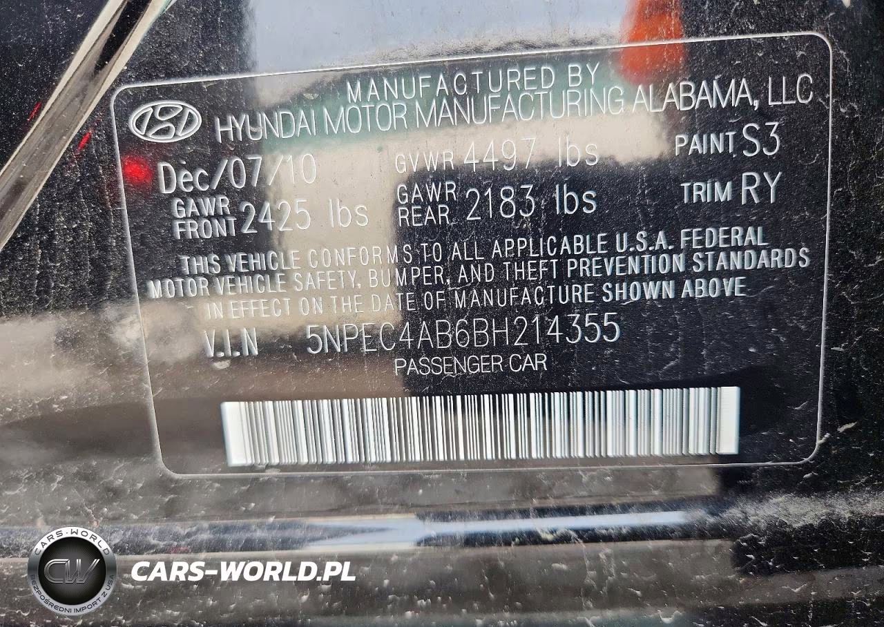 2011 Hyundai Sonata Limited 2.0T VIN:5NPEC4AB6BH214355 - 13