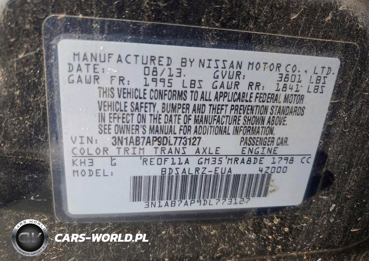 2013 Nissan Sentra S VIN:3N1AB7AP9DL773127 - 12