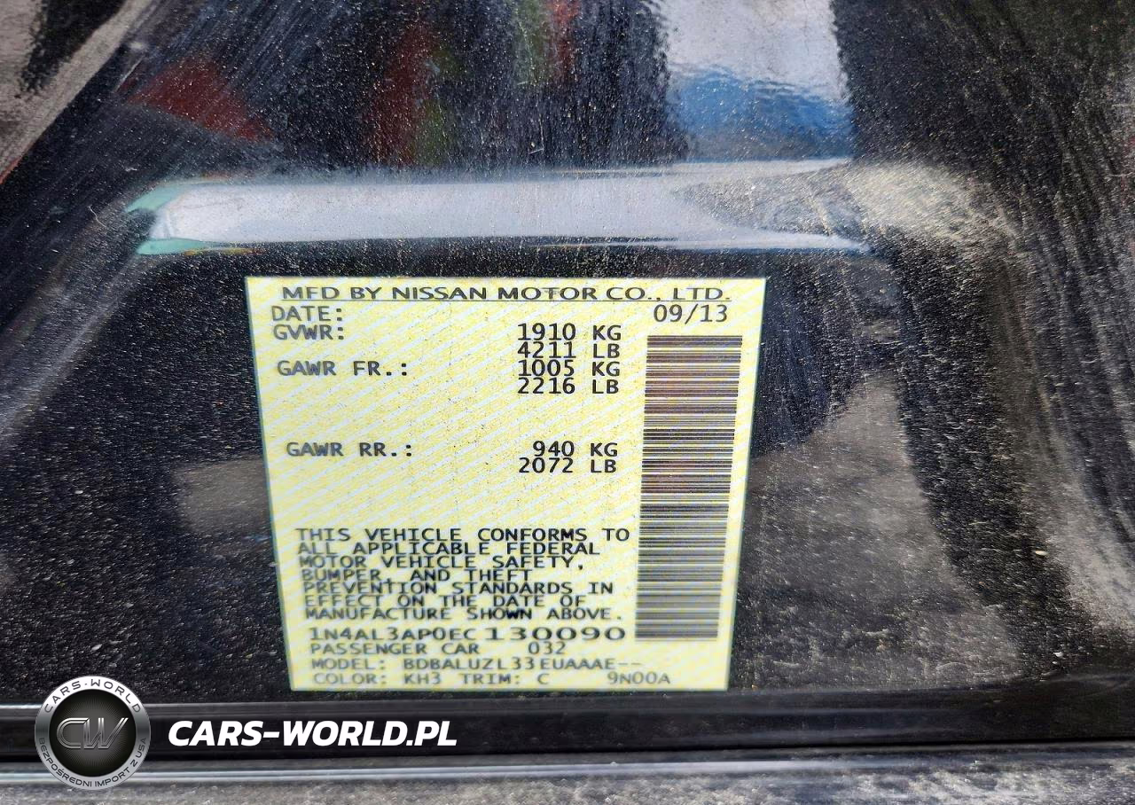 2014 Nissan Altima 2.5 Sv VIN:1N4AL3AP0EC130090 - 12