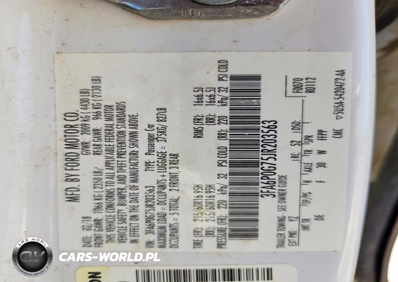 2018 Ford Fusion S VIN:3FA6P0G75JR203563 - 12