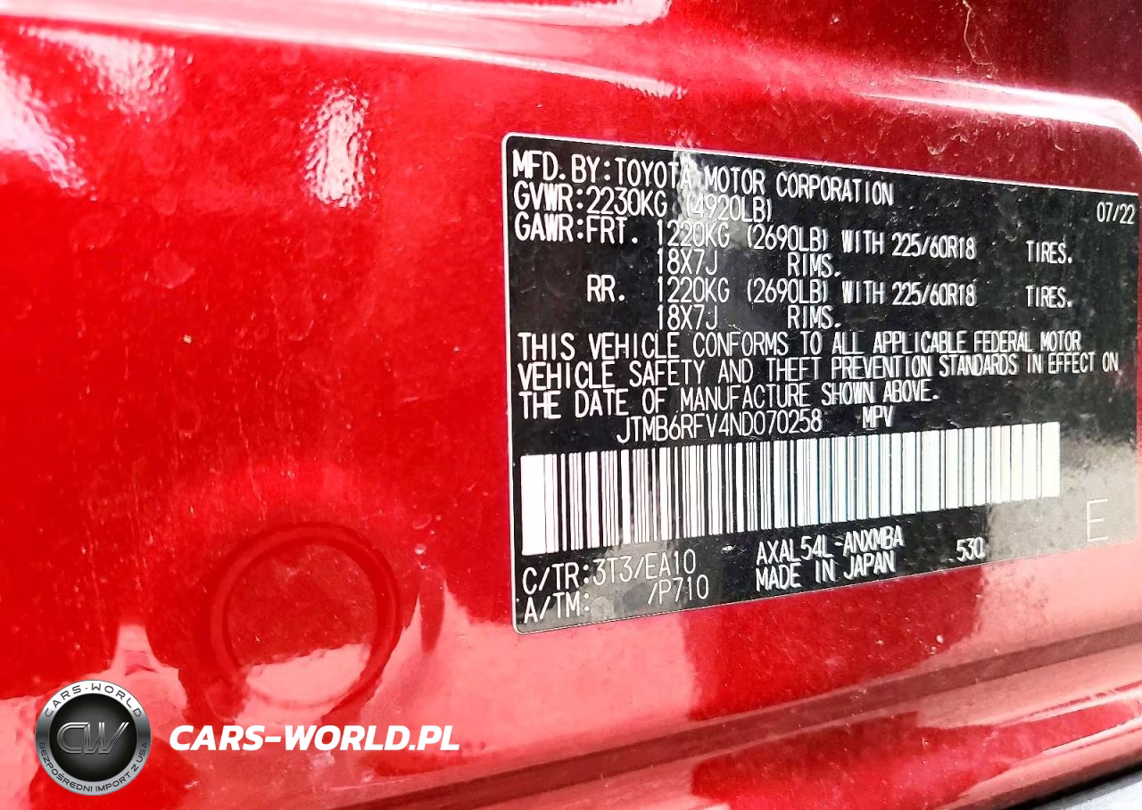 2022 Toyota Rav4 Xle Premium VIN:JTMB6RFV4ND070258 - 13