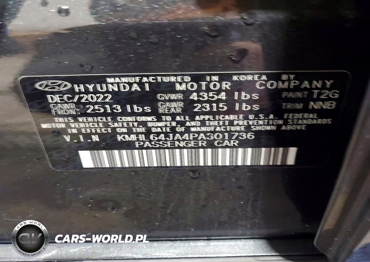 2023 Hyundai Sonata Sel VIN:KMHL64JA4PA301736 - 12