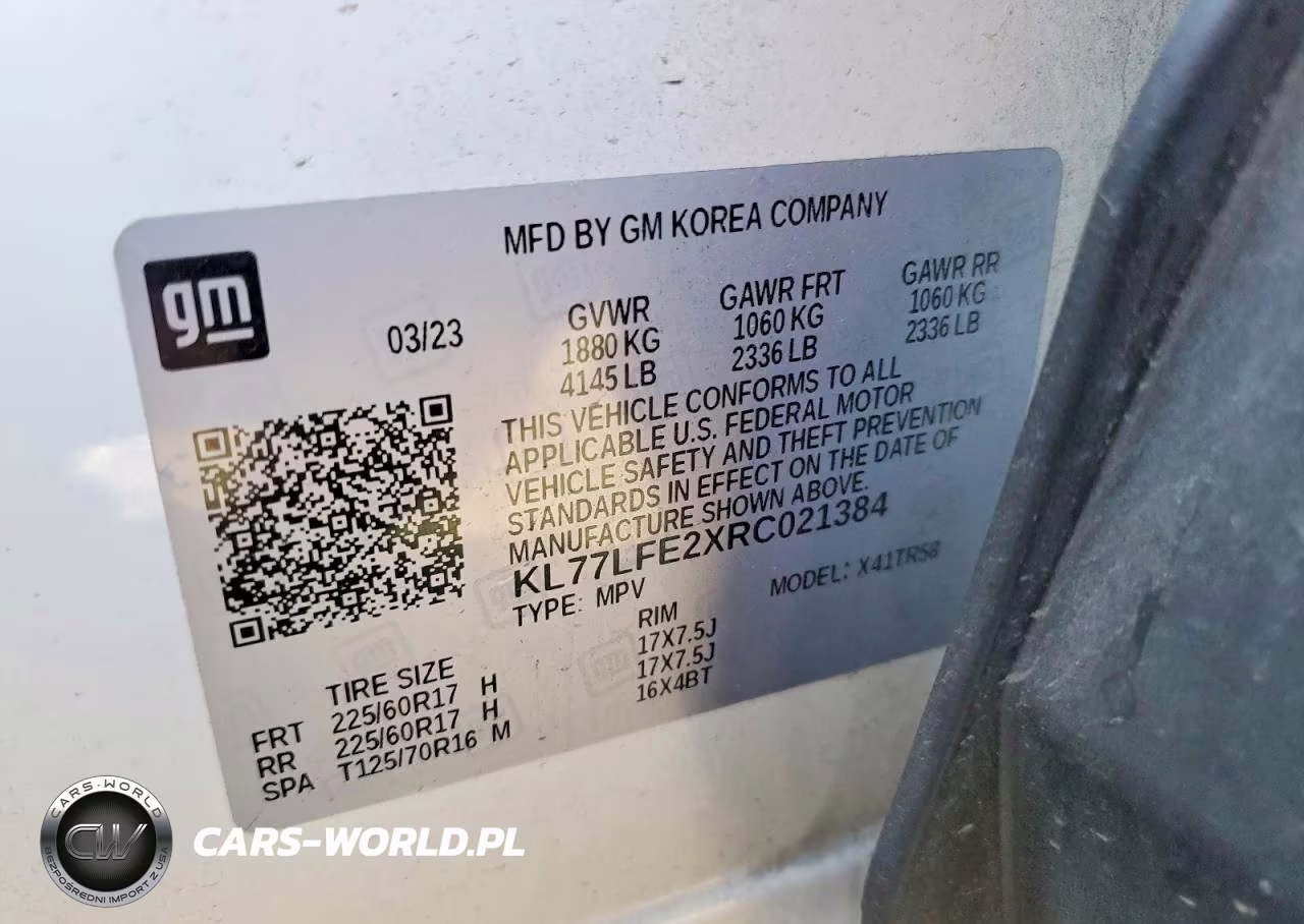 2024 Chevrolet Trax Ls VIN:KL77LFE2XRC021384 - 13