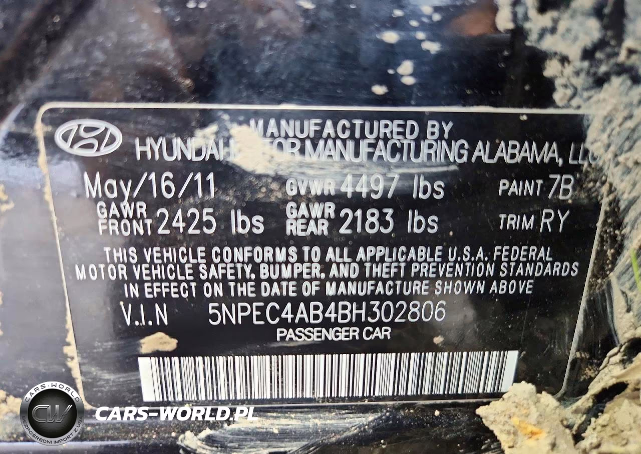 2011 Hyundai Sonata Limited 2.0T VIN:5NPEC4AB4BH302806 - 12