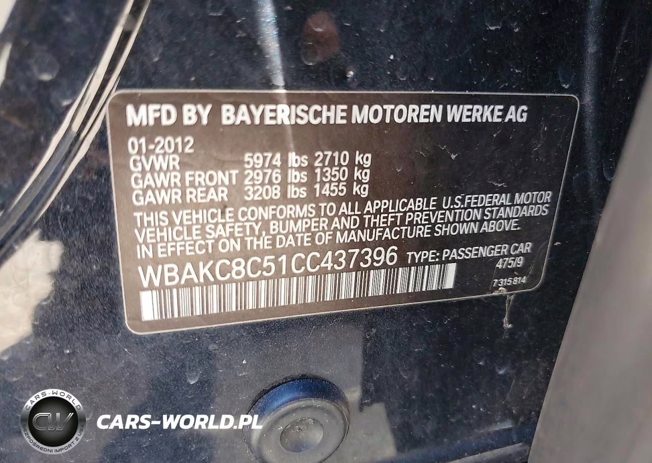 2012 BMW 750 Lxi VIN:WBAKC8C51CC437396 - 12
