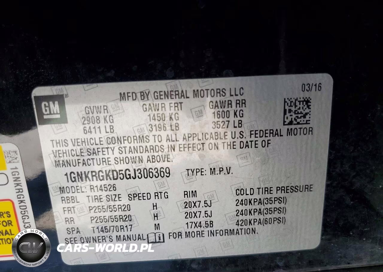 2016 Chevrolet Traverse Lt VIN:1GNKRGKD5GJ306369 - 13