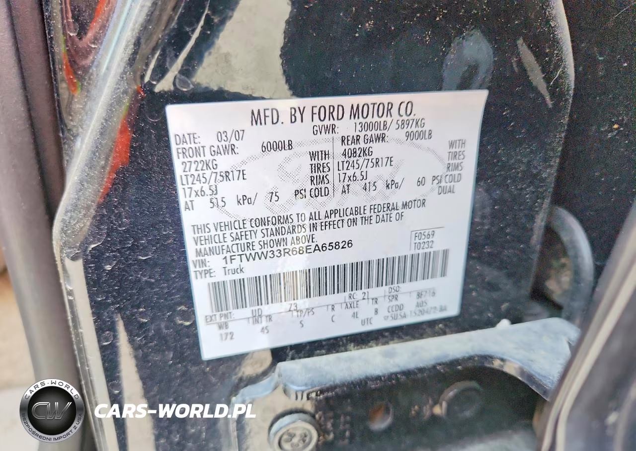 2008 Ford F350 Super Duty VIN:1FTWW33R68EA65826 - 13