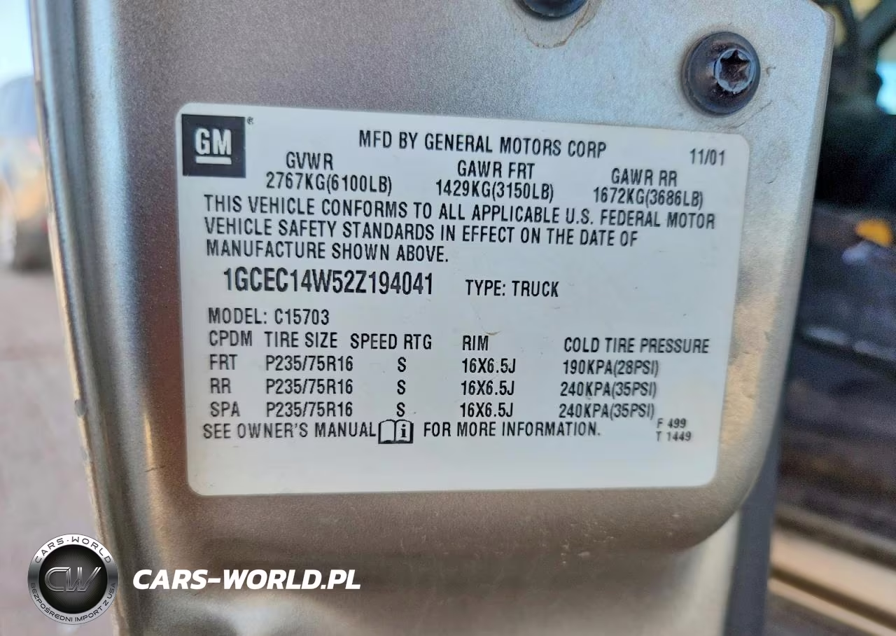 2002 Chevrolet Silverado 1500 Ls Re VIN:1GCEC14W52Z194041 - 12