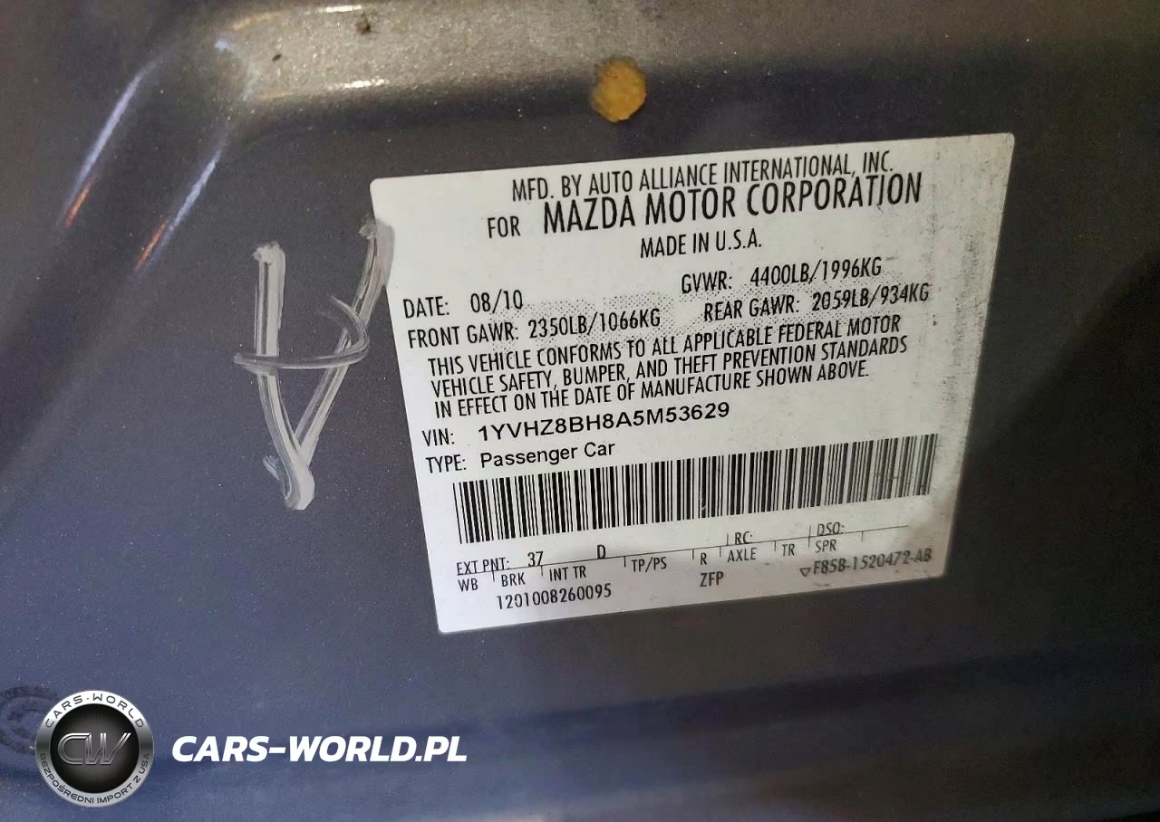 2010 Mazda 6 I VIN:1YVHZ8BH8A5M53629 - 12