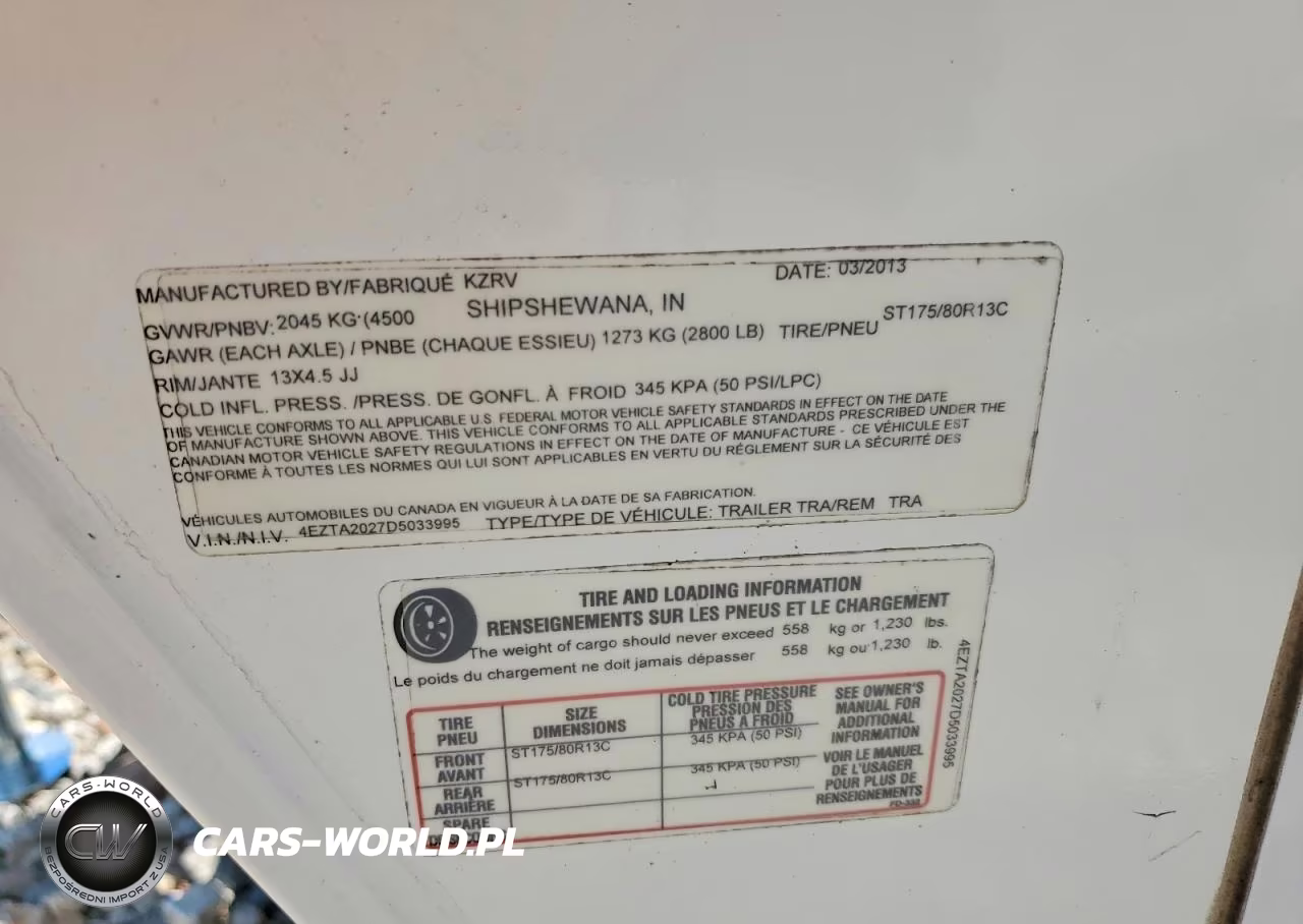 2013 Kz Escape Camper VIN:4EZTA2027D5033995 - 10