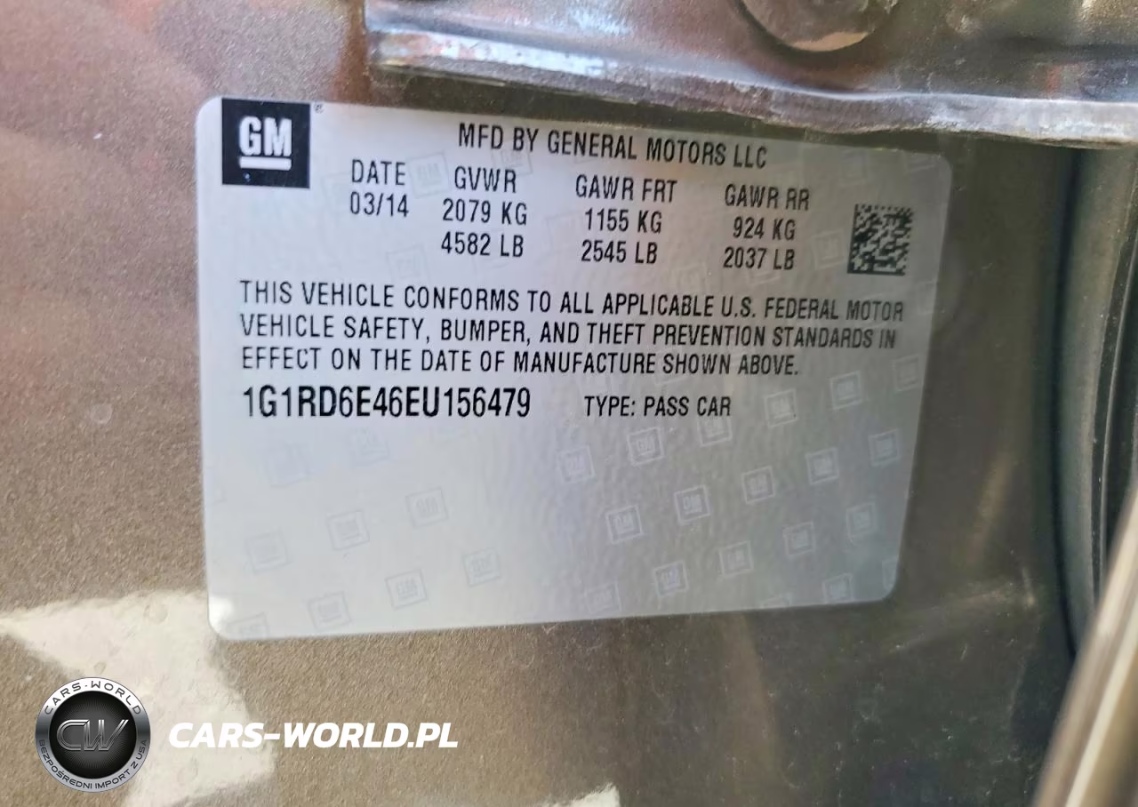 2014 Chevrolet Volt VIN:1G1RD6E46EU156479 - 13