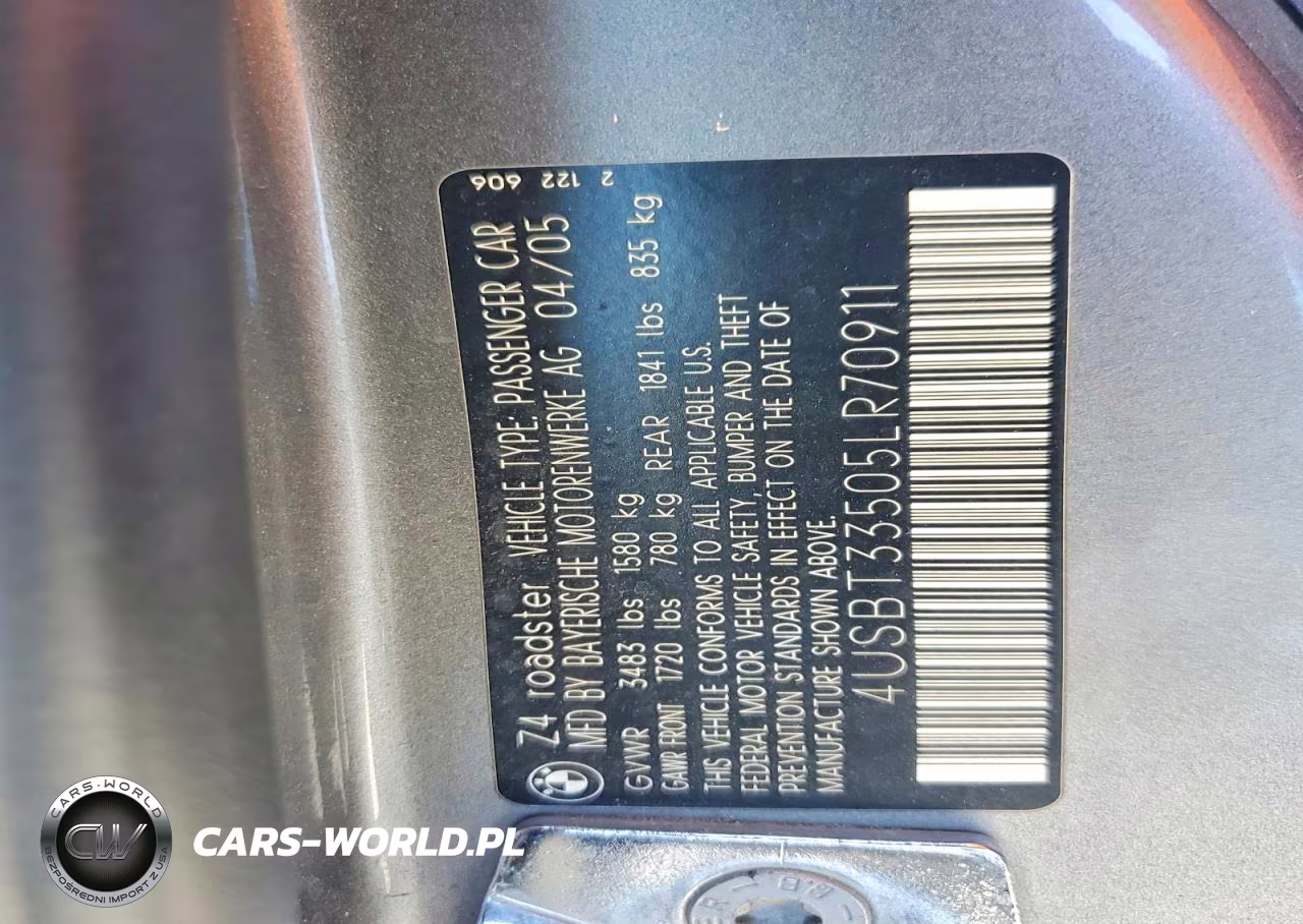 2005 BMW Z4 2.5 VIN:4USBT33505LR70911 - 13