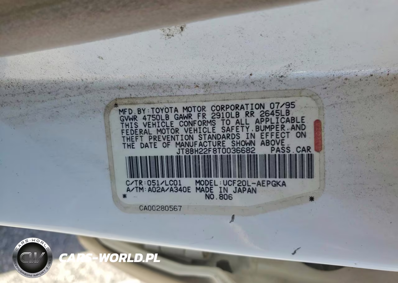 1996 Lexus Ls 400 VIN:JT8BH22F8T0036682 - 12