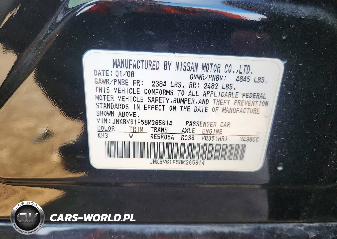 2008 Infiniti G35 X VIN:JNKBV61F58M265614 - 13