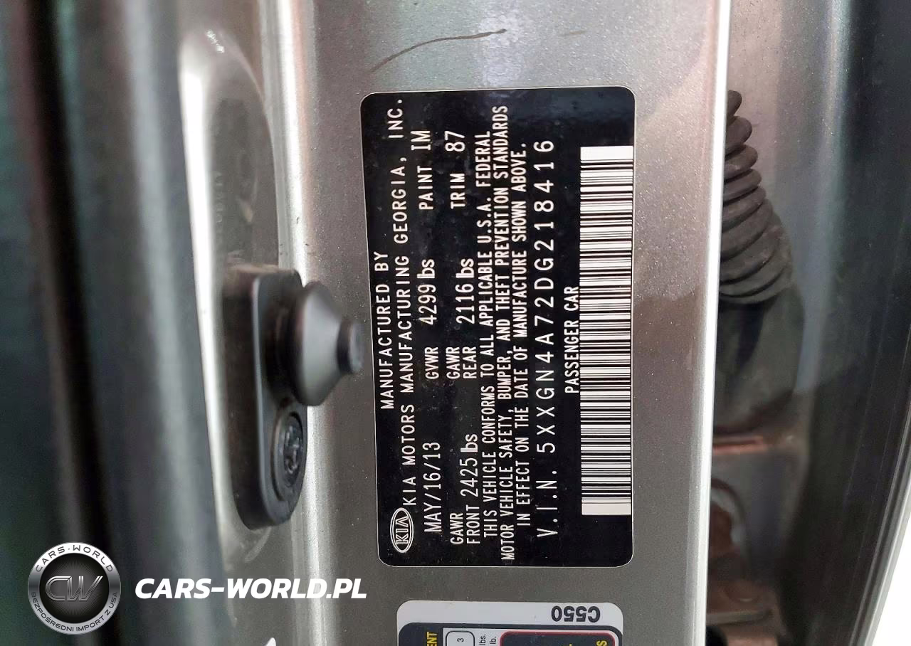 2013 Kia Optima Ex VIN:5XXGN4A72DG218416 - 12