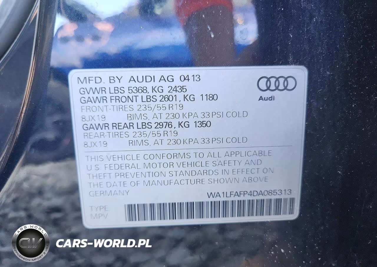 2013 Audi Q5 Premium Plus VIN:WA1LFAFP4DA085313 - 13