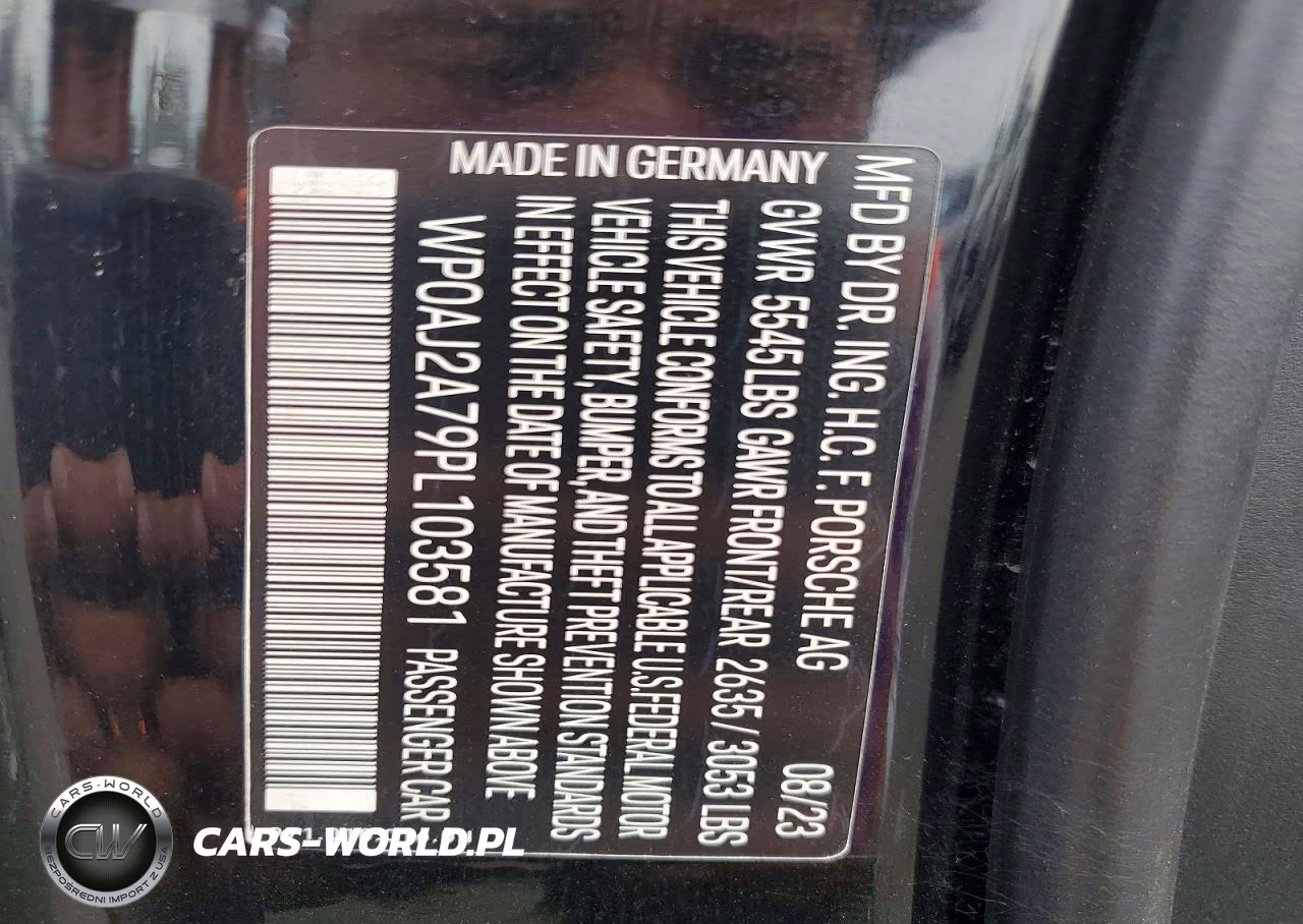 2023 Porsche Panamera Base VIN:WP0AJ2A79PL103581 - 12