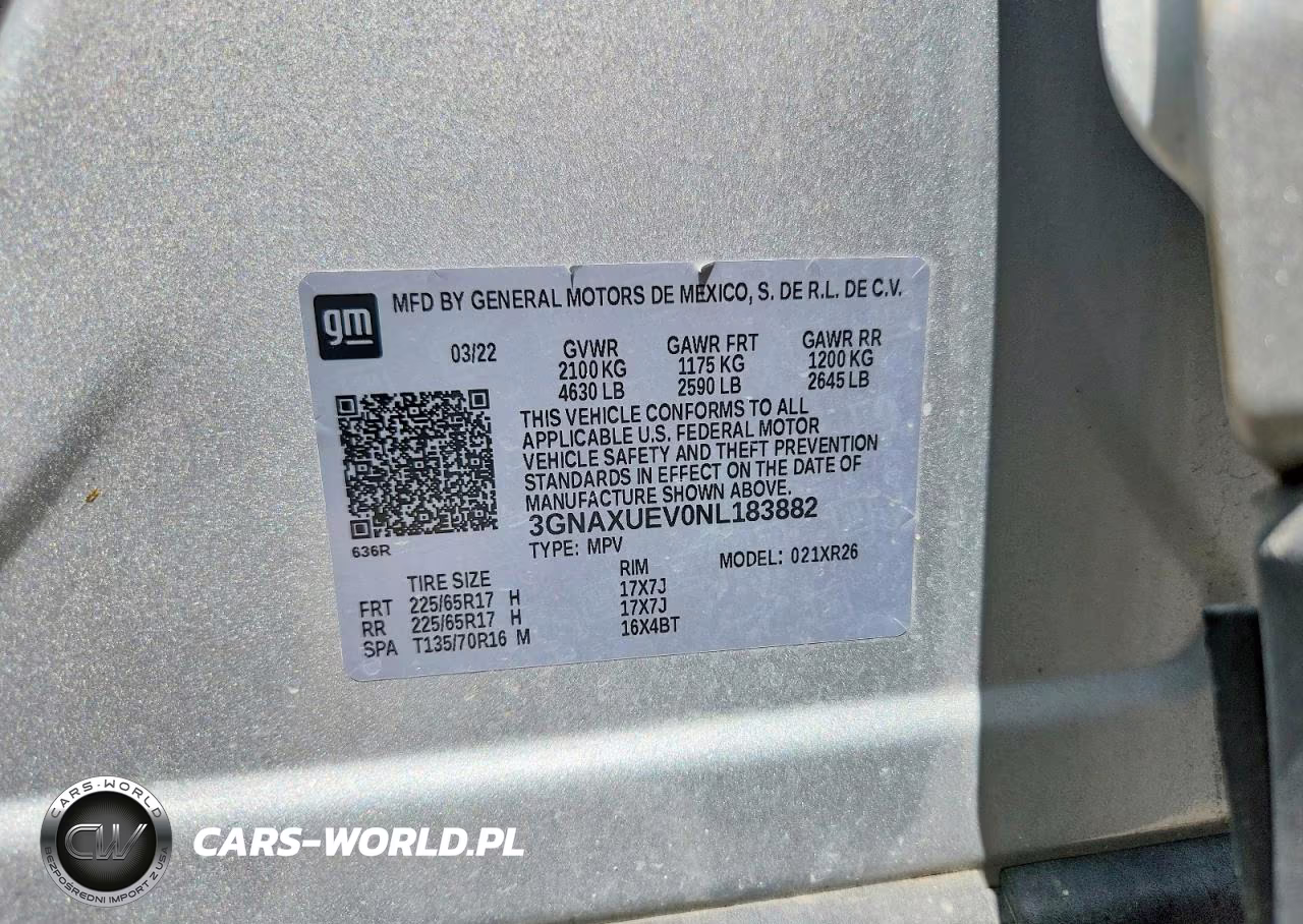 2022 Chevrolet Equinox Lt VIN:3GNAXUEV0NL183882 - 13
