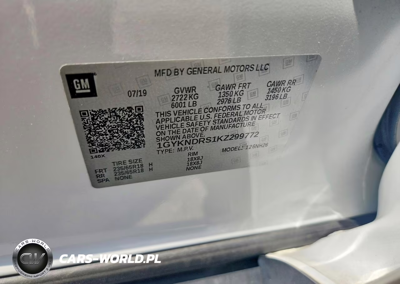 2019 Cadillac Xt5 Luxury VIN:1GYKNDRS1KZ299772 - 12