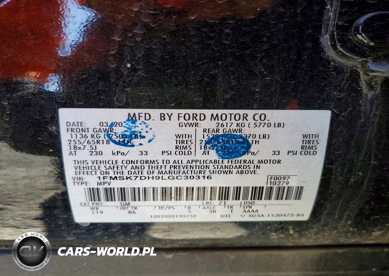 2020 Ford Explorer Xlt VIN:1FMSK7DH9LGC30316 - 14