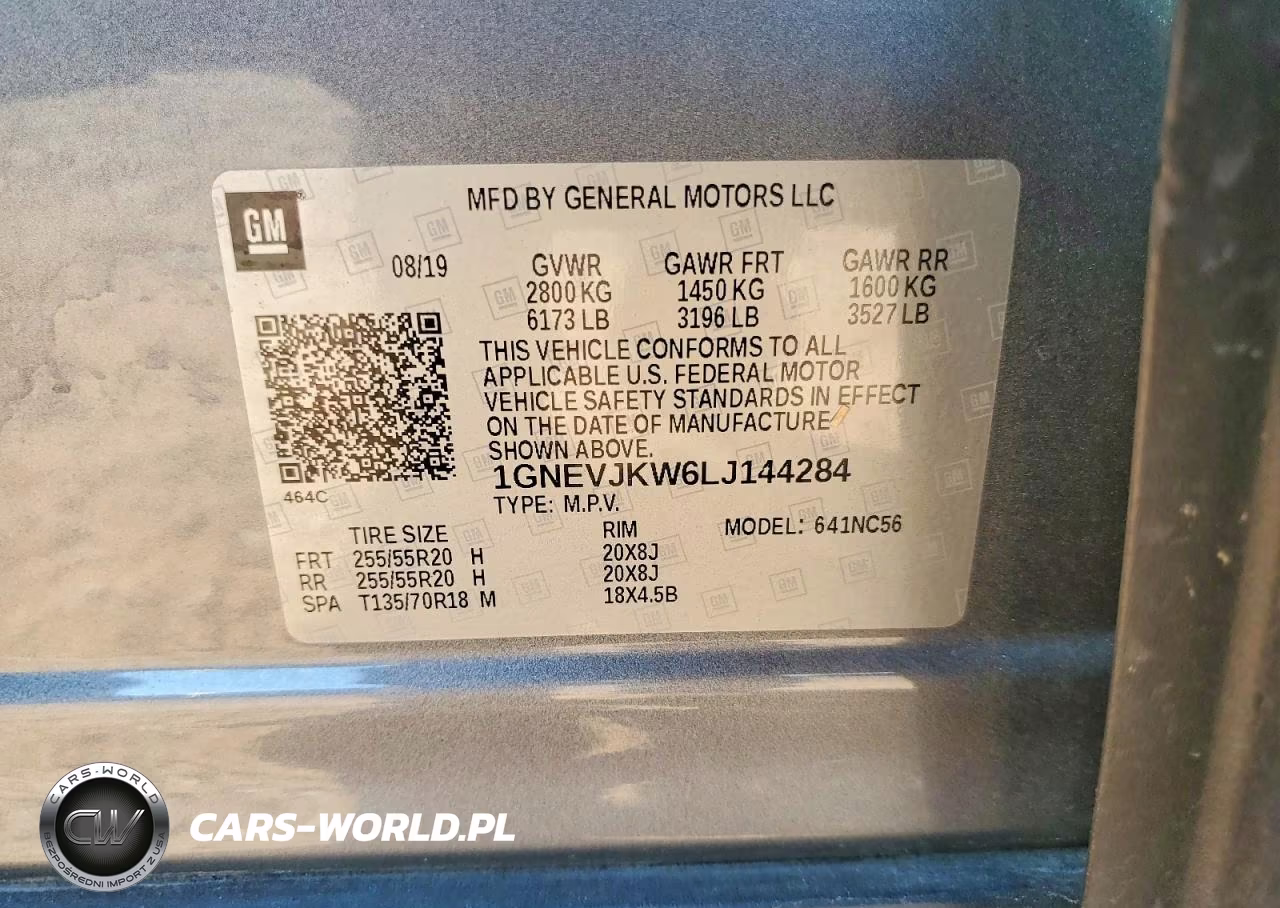 2020 Chevrolet Traverse Rs VIN:1GNEVJKW6LJ144284 - 13
