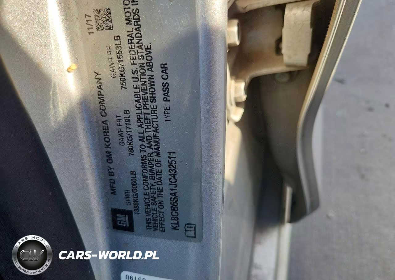 2018 Chevrolet Spark Ls VIN:KL8CB6SA1JC432511 - 12