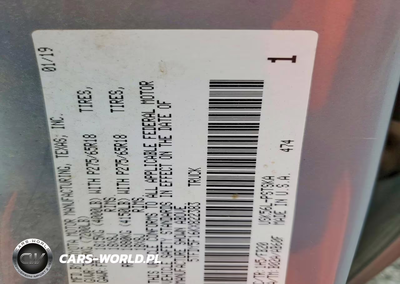 2019 Toyota Tundra Sr5 VIN:5TFDY5F16KX822383 - 12