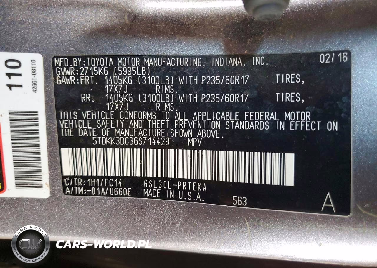 2016 Toyota Sienna Le VIN:5TDKK3DC3GS714429 - 13