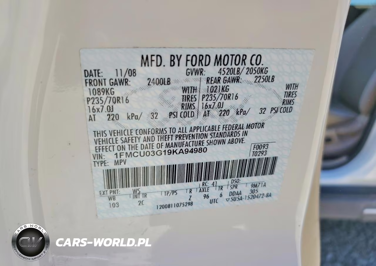 2009 Ford Escape Xlt VIN:1FMCU03G19KA94980 - 13