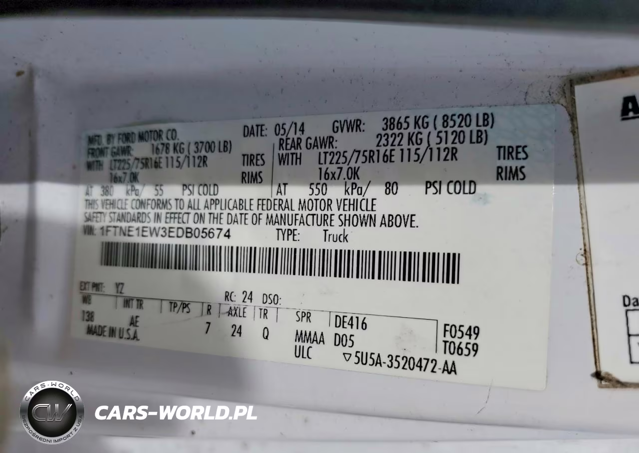 2014 Ford Econoline E150 Van VIN:1FTNE1EW3EDB05674 - 13