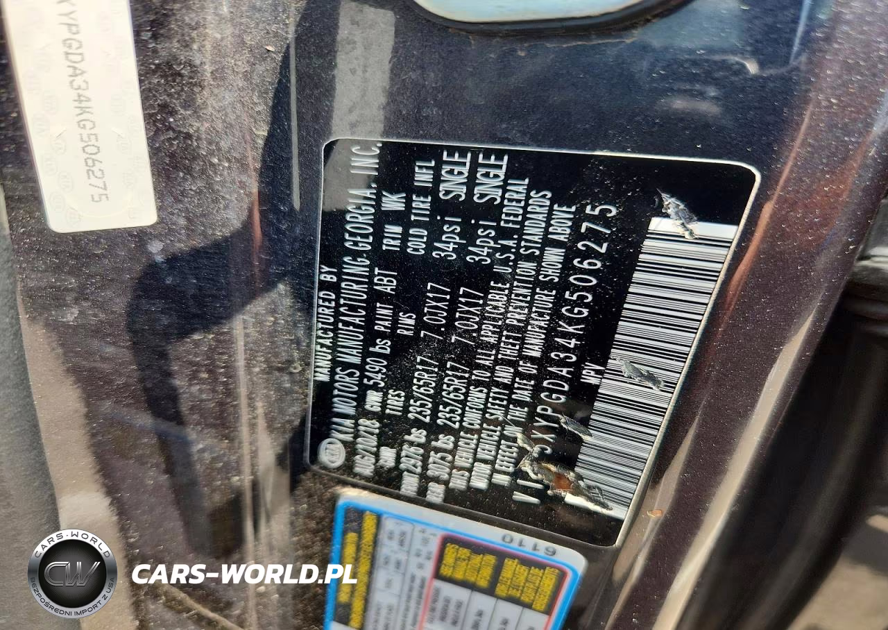 2019 Kia Sorento Lx VIN:5XYPGDA34KG506275 - 13