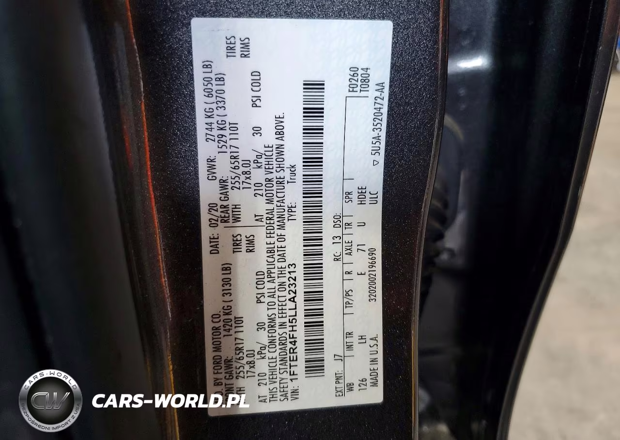 2020 Ford Ranger Xl VIN:1FTER4FH5LLA23213 - 13
