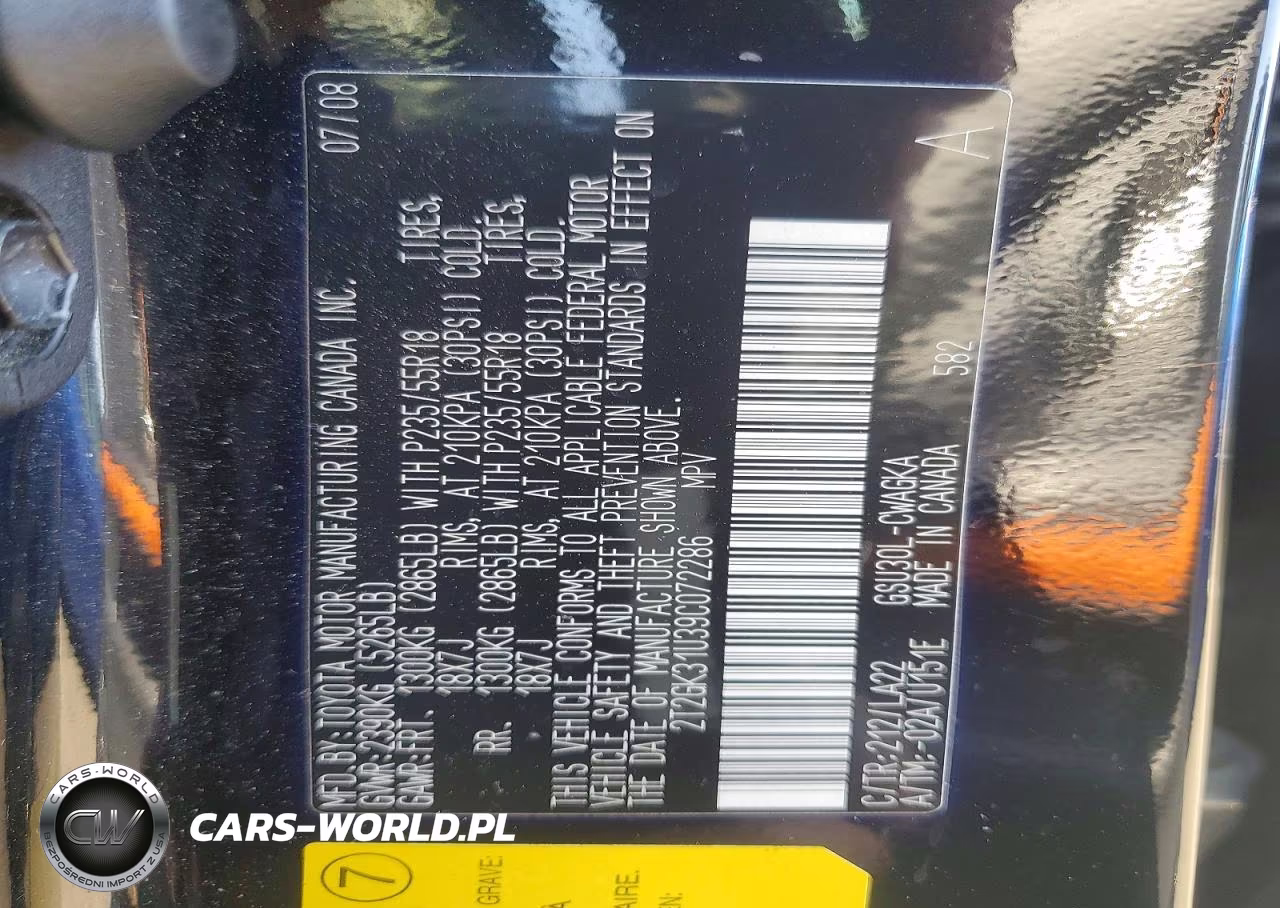 2009 Lexus Rx 350 VIN:2T2GK31U39C072286 - 13
